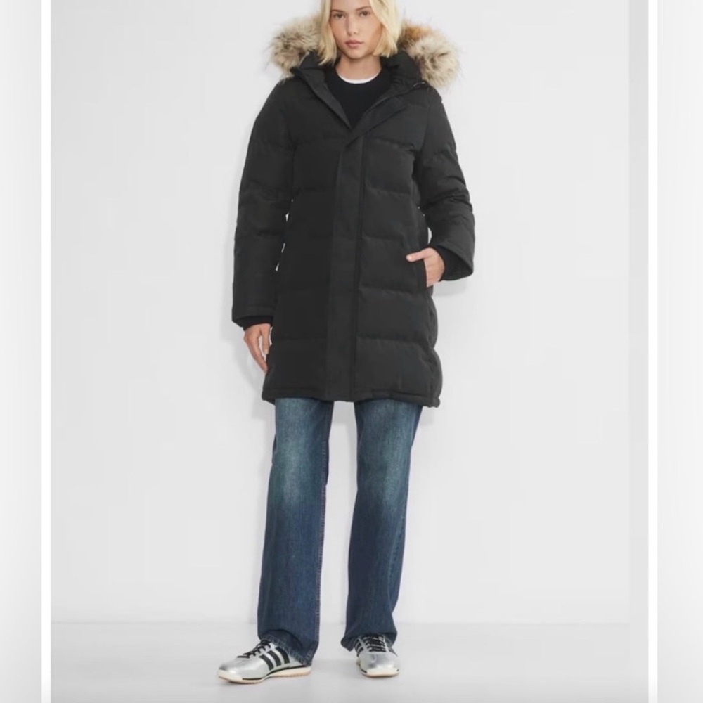 TNA St Anton Black Puffer Jacket with Faux Fur Hood - Picture 13 of 16